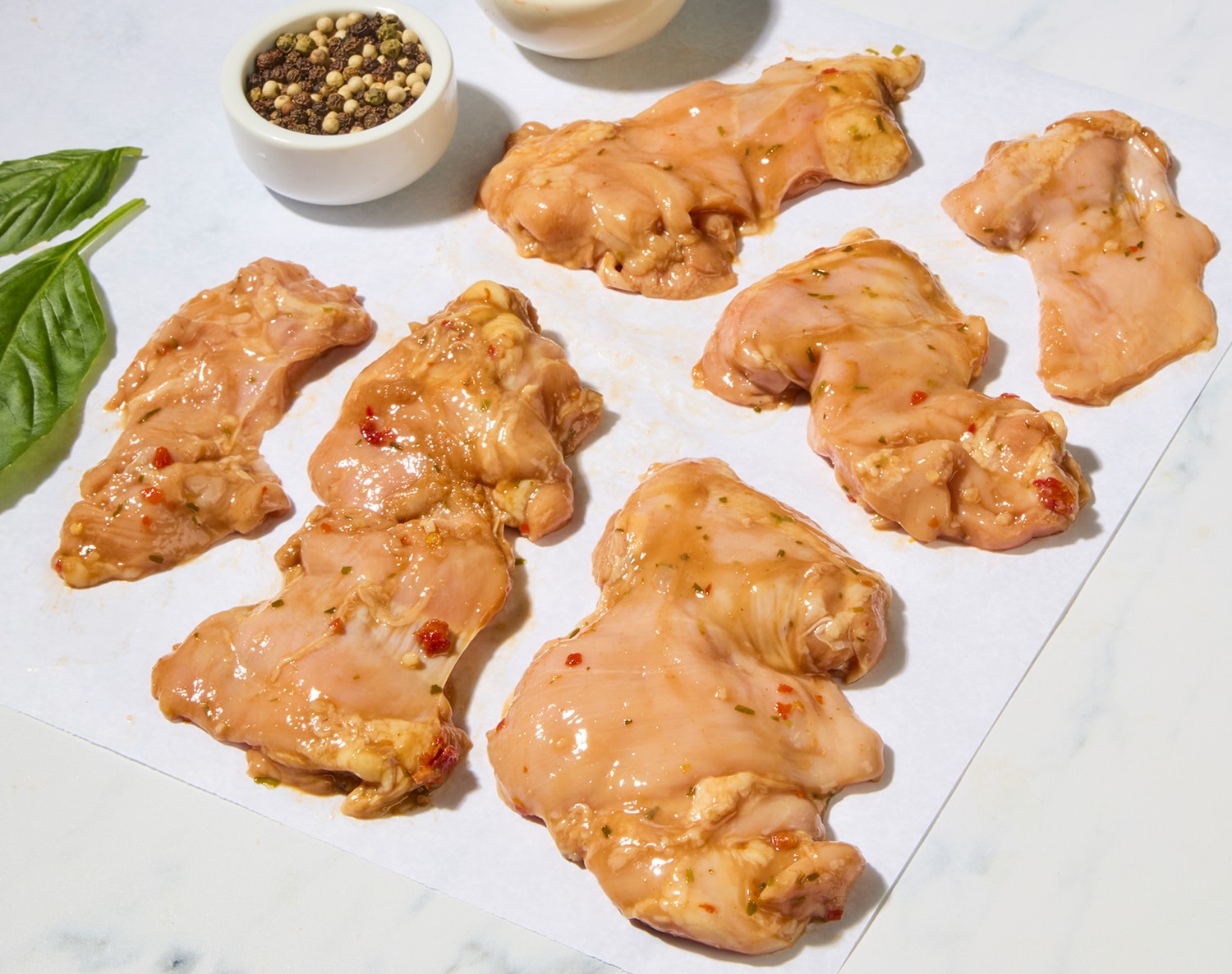 Sweet Chili Boneless Chicken Thighs, Raised w/o Antibiotics, Uncooked